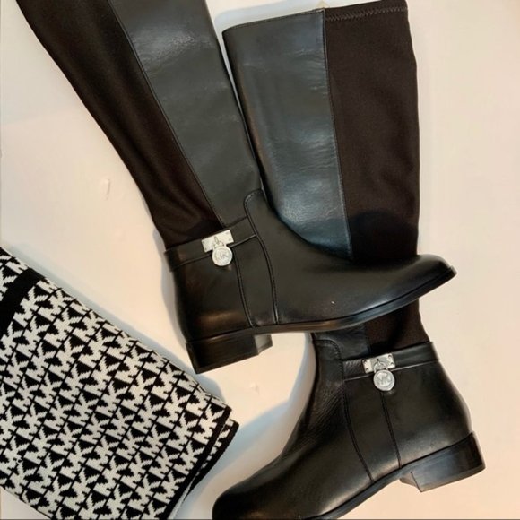 Michael Kors Hamilton Tall Boots 5 - Picture 1 of 4